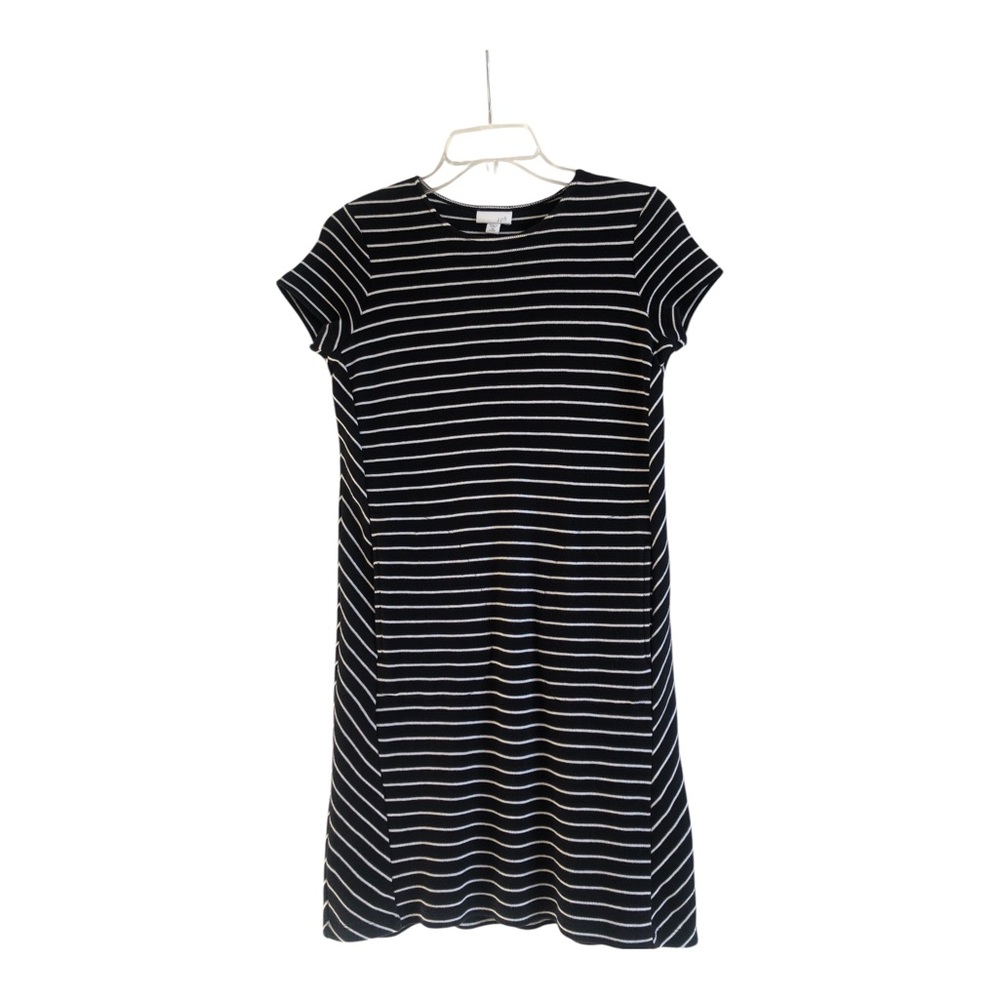 J Jill Striped Black and White Striped Dress - Picture 4 of 5